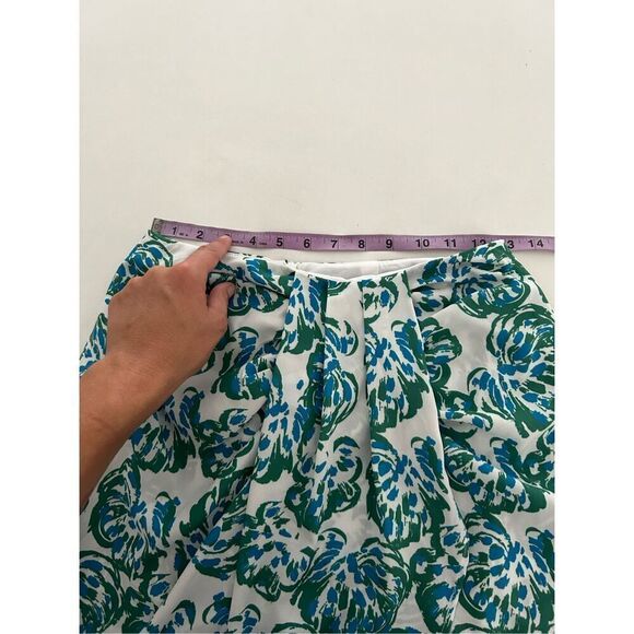 C/MEO Collective Green Asymmetrical Midi Length Skirt Size S tropical botanical - Picture 8 of 11